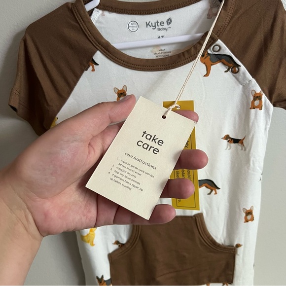NWT Kyte Dogs Shortall Romper 4T - Picture 3 of 6